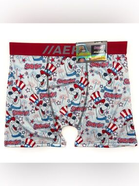 Scooby Doo 4th of July Boxer Briefs Mens Size XL Underwear Red White and Blue